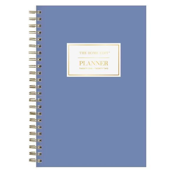 2021-22 Academic Plastic Planner 5" x 8" Weekly/Monthly Wirebound Blue - The Home Edit for Day De... | Target