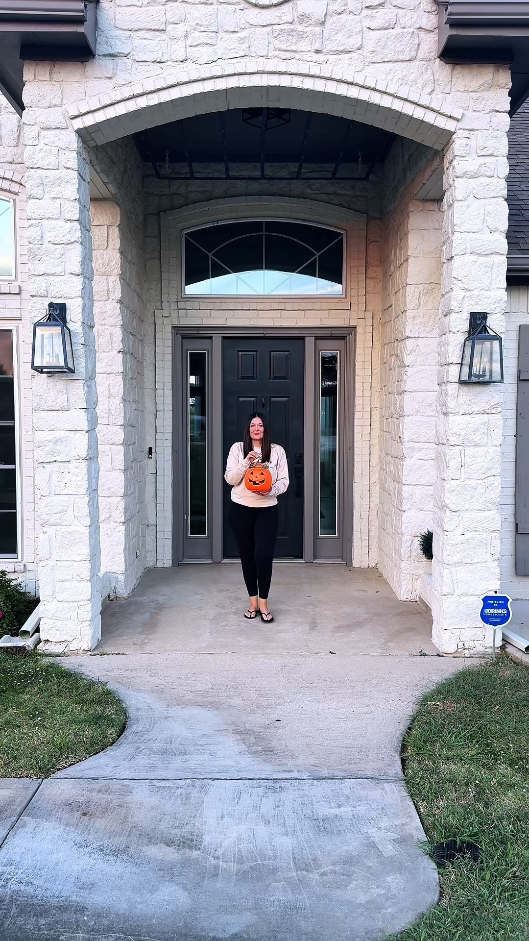 this porch took a little longer than I planned, but I love how it turned out! this year was all about pumpkins on pumpkins — and our painted pumpkin nutcrackers totally stole the show 💛 the cozy glow at night makes me so happy every time I walk up the steps 🕸halloween front porch 2025 

#LTKHome #LTKSeasonal #LTKHalloween