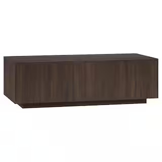 Paxton 47.5 in. Alder Brown Rectangle MDF Top Coffee Table | The Home Depot