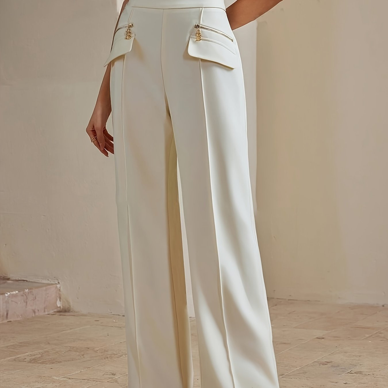 pantalones casuales elegantes mujer   delgado color - Temu | Temu Affiliate Program