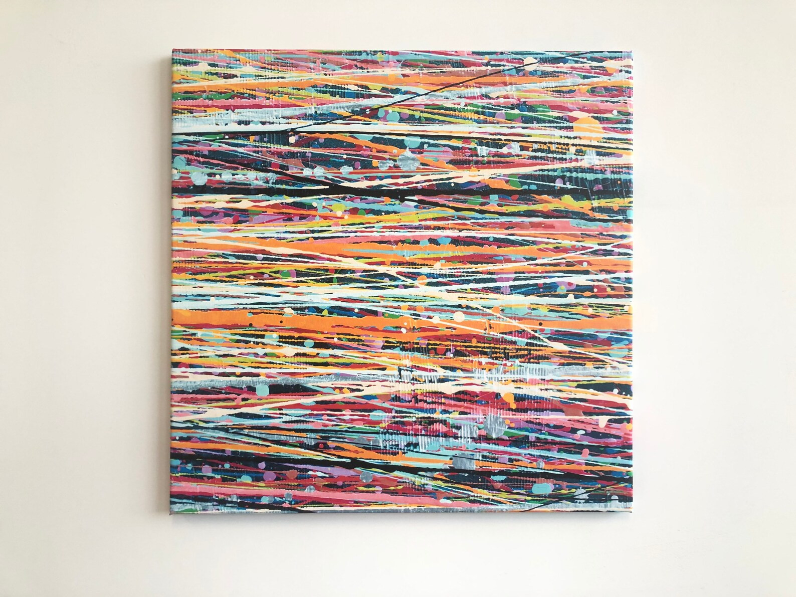 Paint Splatter Abstract Modern Canvas Wall Art for Room | Etsy | Etsy (US)