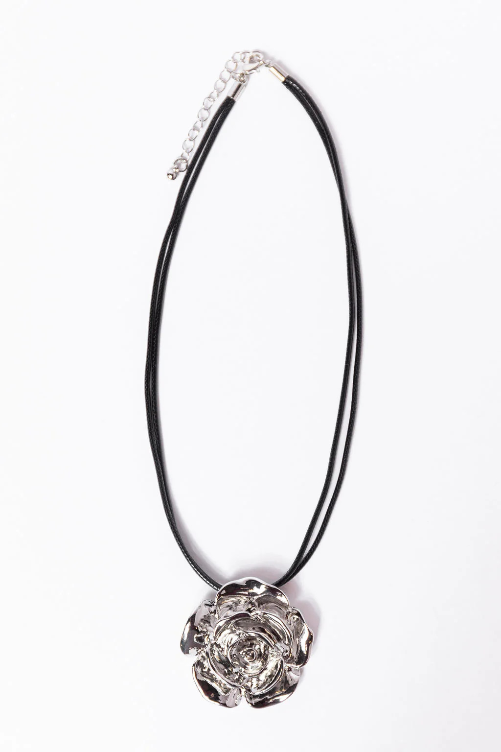 Silver Rose Necklace | Pink Lily