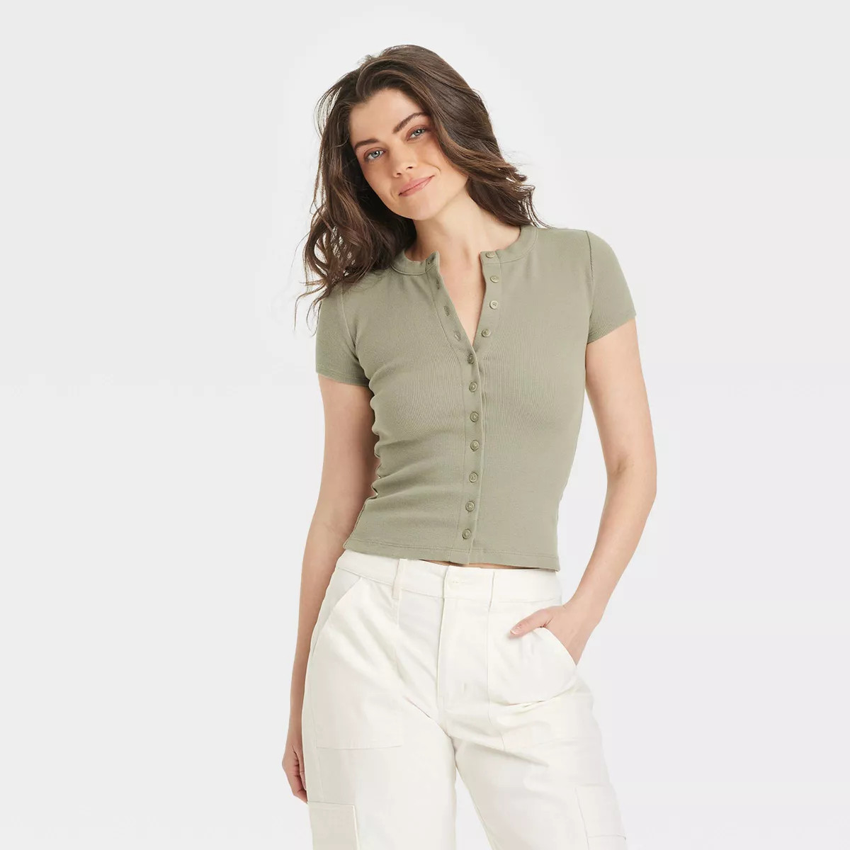 Women's Short Sleeve Button-Down T-Shirt - Universal Thread™ | Target