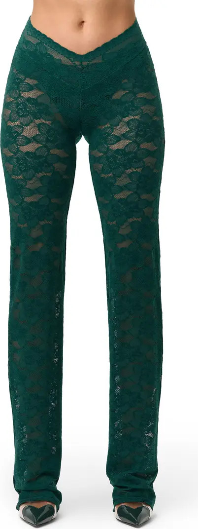 Sheer Lace V-Waist Pants | Nordstrom