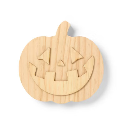 Halloween Craft Wood Base Jack O Lantern DIY - Mondo Llama™ | Target