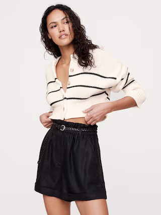 Cotton Cropped Cardigan | Banana Republic (US)
