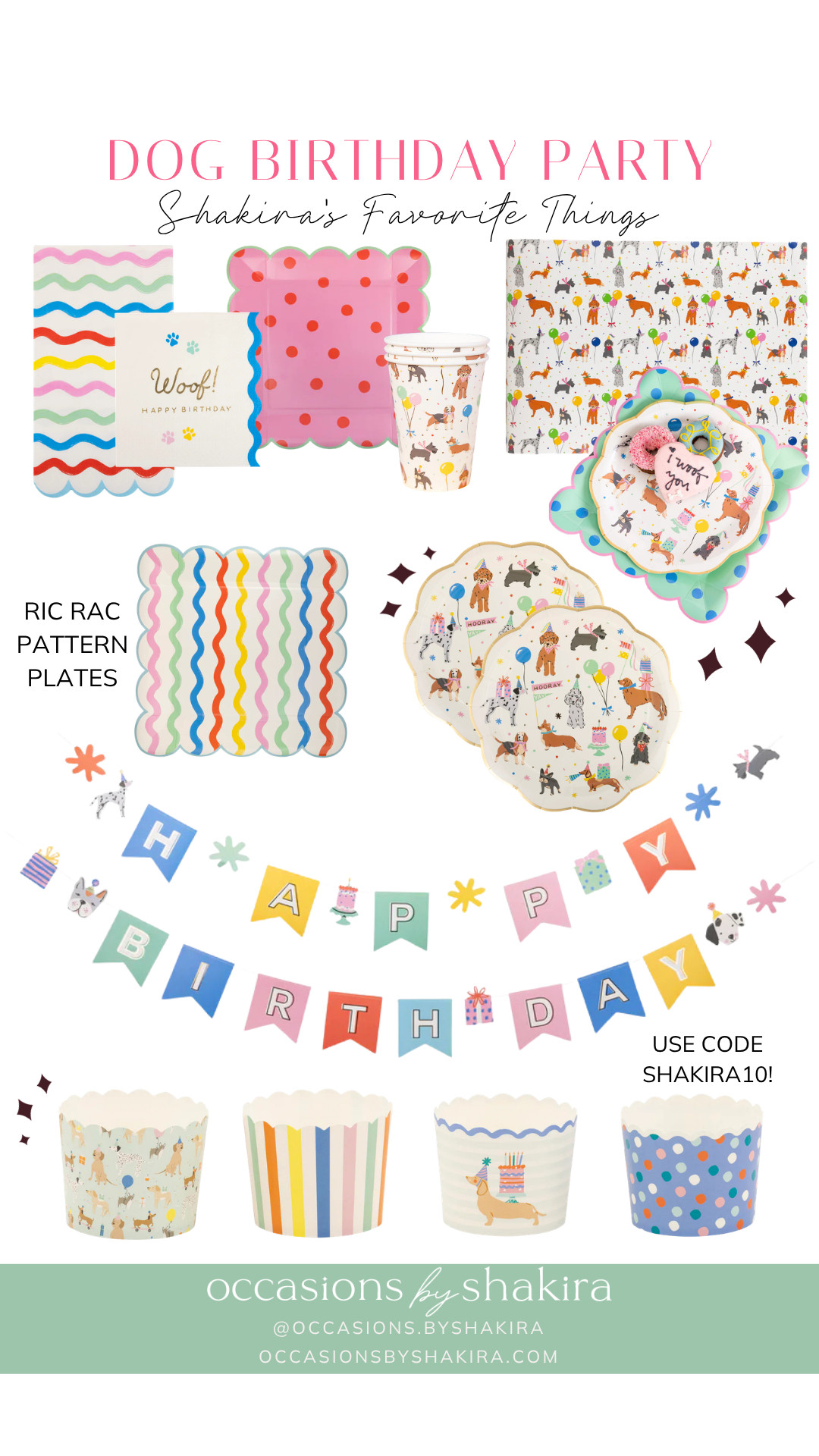 Cute party supplies to celebrate your pup! Use code SHAKIRA10 for a discount. 

 

#LTKHome