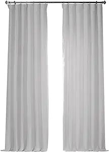 HPD Half Price Drapes LN-XS17 French Linen Curtain (1 Panel), 50 X 120, Crisp White | Amazon (US)