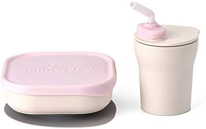 Miniware Sip & Snack Set with Snack Bowl, 1-2-3 Sip Drinking Cup, and Suction Foot for Baby Toddl... | Amazon (US)