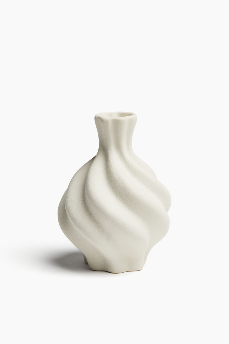 H & M - Small Stoneware Vase - White | H&M (US + CA)