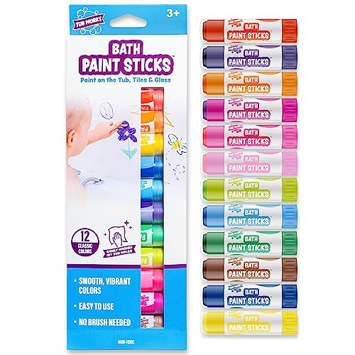 Tub Works® Bath Paint Sticks™ Bath Toy, 12 Count | Nontoxic, Washable Bathtub Paint for Kids &... | Amazon (US)