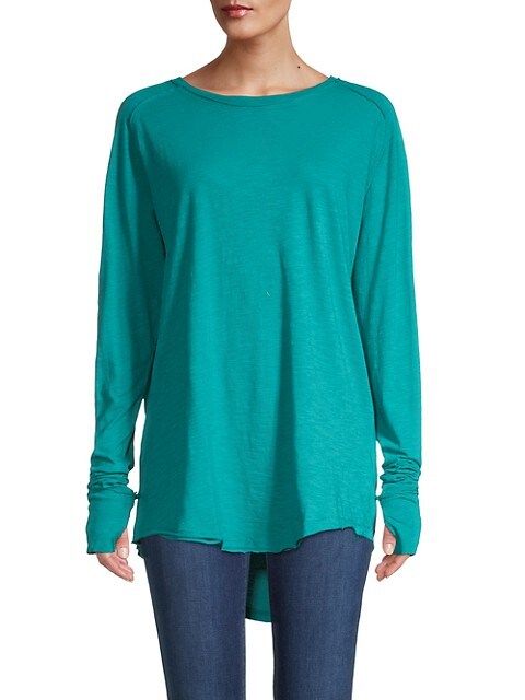Free People Arden Thumbhole High-Low Top on SALE | Saks OFF 5TH | Saks Fifth Avenue OFF 5TH