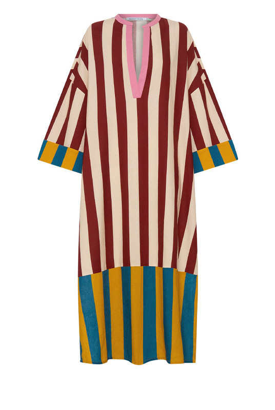 Marie Stripe Kaftan Dress in Stripe | Bohemian Traders