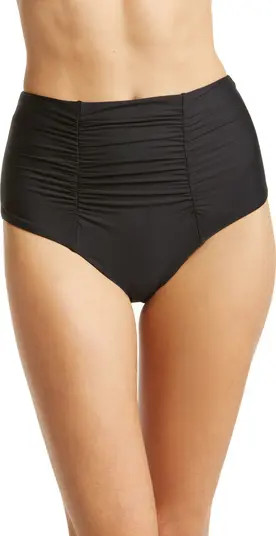 Color Code Ruched High Waist Bikini Bottoms | Nordstrom