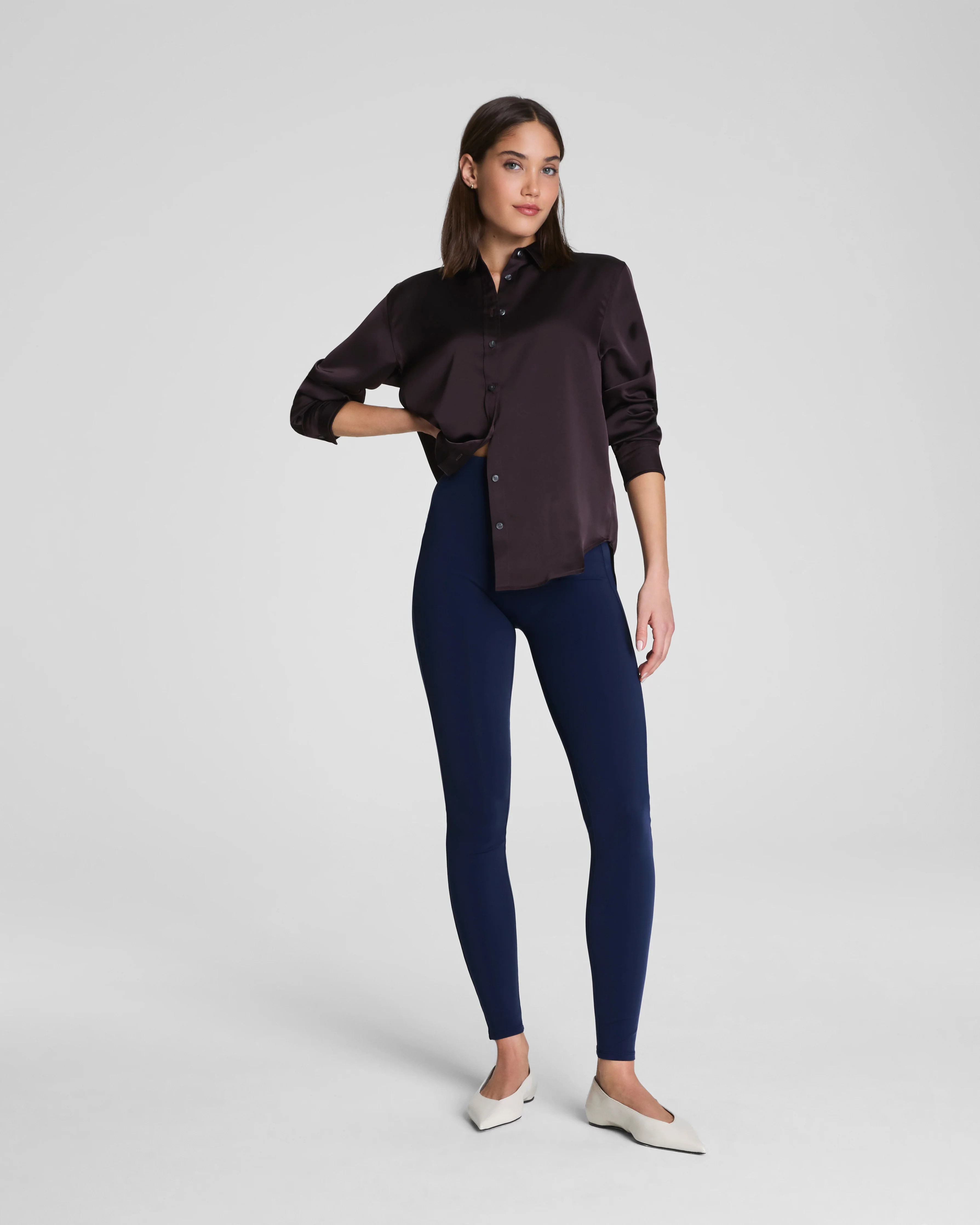 Spanx Women's SPANXshape Scuba Legging in Timeless Navy | Spanx