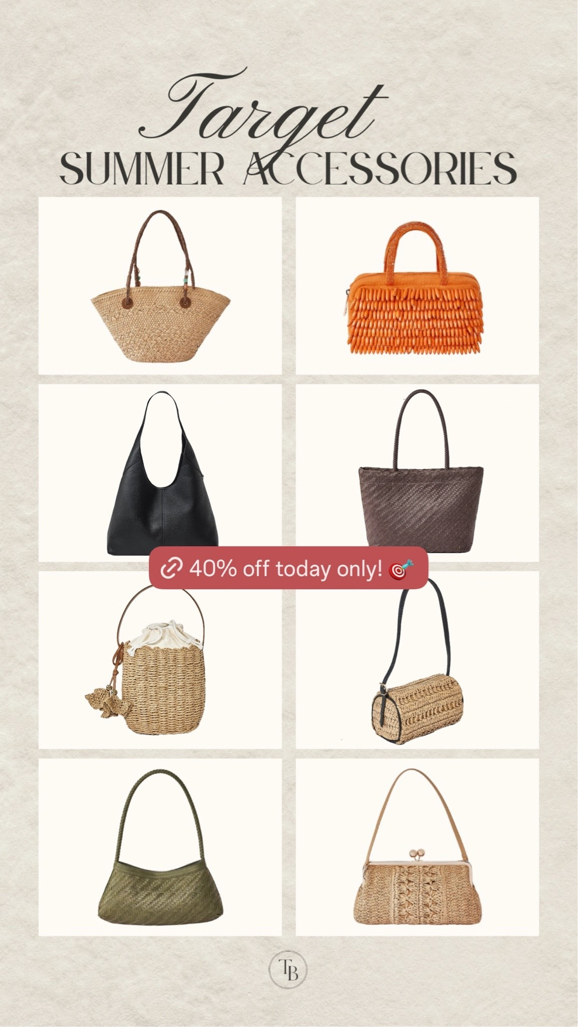 40% off Target handbags today only!!

#LTKSaleAlert #LTKSeasonal #LTKWorkwear