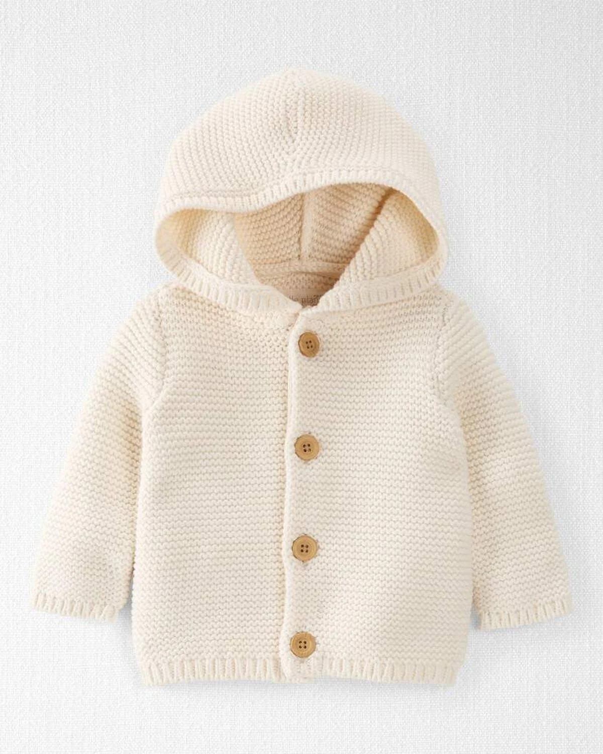 Baby Organic Cotton Signature Stitch Cardigan - Cream | Carter's Inc