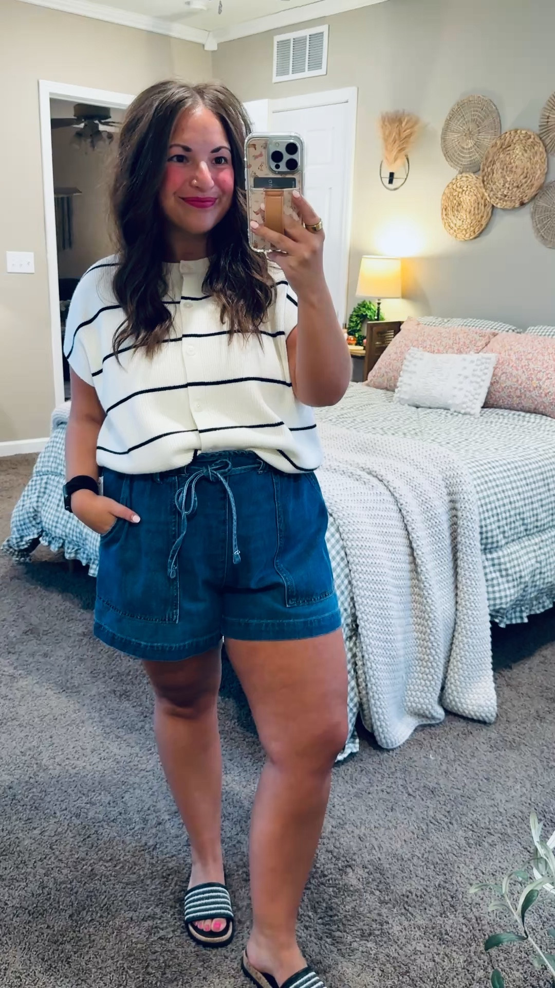 Keeping it casual and classic 🤍 the kind of summer outfit you can wear on repeat!

sandals: fit true to size // wearing a 5
soft denim shorts: fit true to size // wearing a large
t-shirt cardigan: fits true to size (definitely a cropped fit) // wearing a large 

 #LTKootd #LTKMidsize