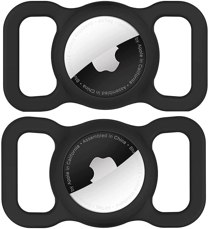 Airtag Dog Collar Holder(2 Pack) for Apple Airtags Anti-Lost Air Tag Holder Case Compatible with ... | Amazon (US)