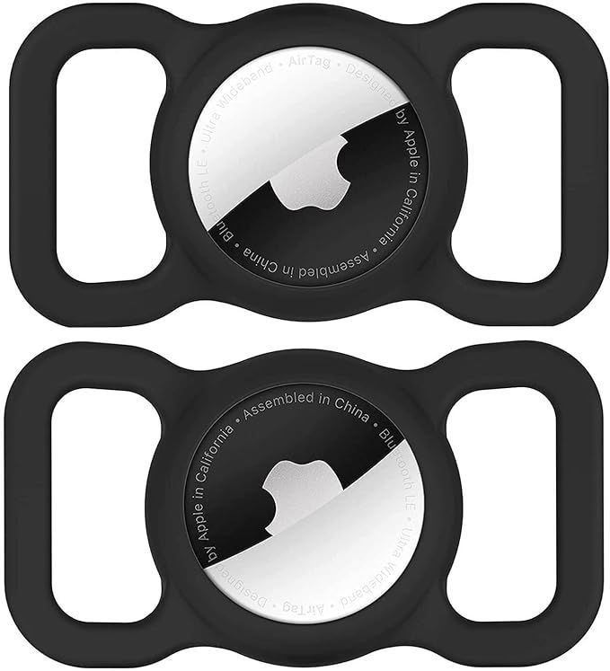 Airtag Dog Collar Holder(2 Pack) for Apple Airtags Anti-Lost Air Tag Holder Case Compatible with ... | Amazon (US)