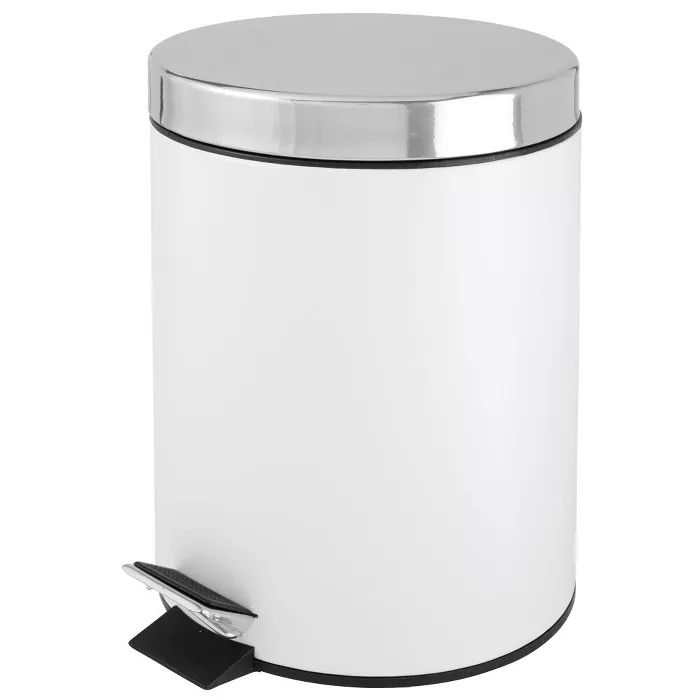 mDesign Small Round Step Trash Can Garbage Bin, Removable Liner, 5L | Target