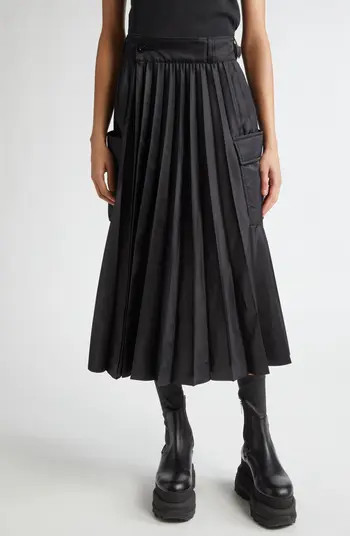 Sacai Pleated Cargo Midi Skirt | Nordstrom | Nordstrom