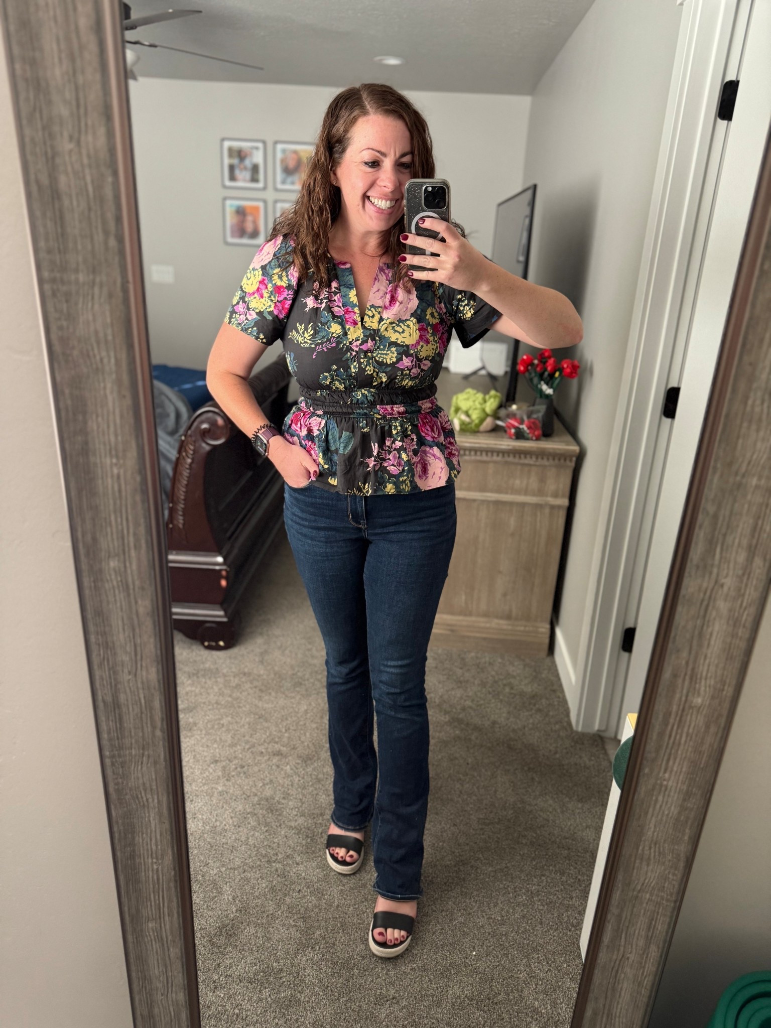 Love this top from Anthro. In a M. 

#LTKShoeCrush #LTKWorkwear #LTKMidsize