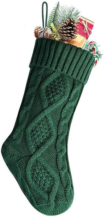 meioro Christmas Stockings Cable Knit Stocking Christmas Decorations Goodie Bags Gift Fireplace X... | Amazon (CA)