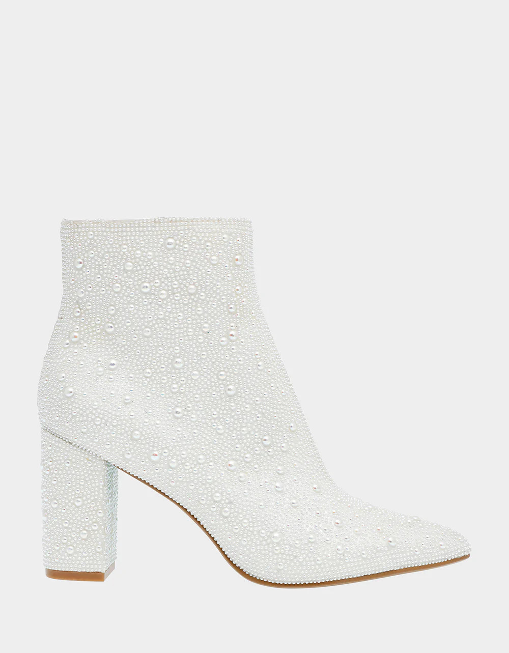 CADY IVORY Pearl Bootie | Pearl Rhinestone Booties | Women’s Boots | Betsey Johnson