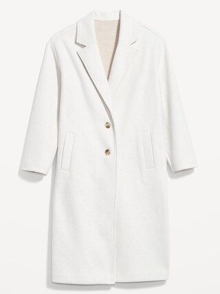 Soft-Brushed Long Overcoat for Women | Old Navy (US)