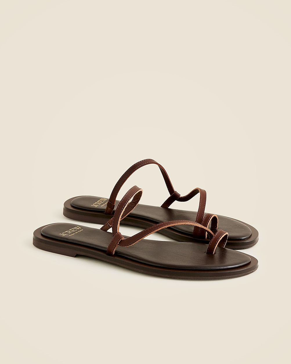 Carsen Made-in-Italy toe-ring sandals in leather | J. Crew US