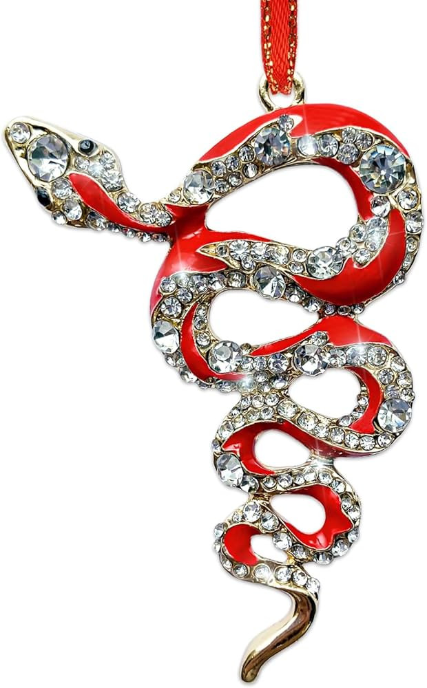 Snake Christmas Ornaments 2025 Metal Hanging Ornaments for Christmas Tree Decorations Xmas Snake ... | Amazon (US)