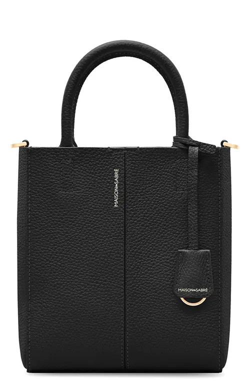MAISON de SABRÉ Mini Leather Soft Tote in Rouge Noir at Nordstrom | Nordstrom