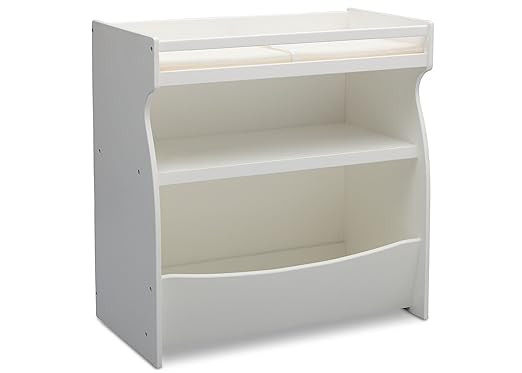 Delta Children 2-in-1 Changing Table and Storage Unit, Bianca | Amazon (US)