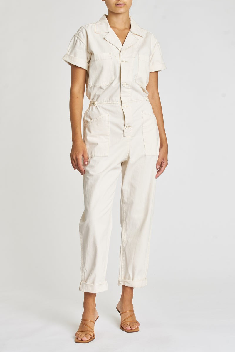 Grover Short Sleeve Field Suit - Antique White | Pistola Denim