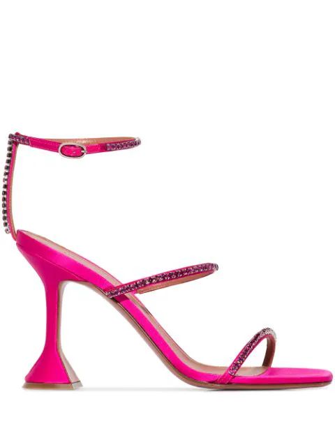 Gilda 95mm crystal-embellished sandals | Farfetch (US)