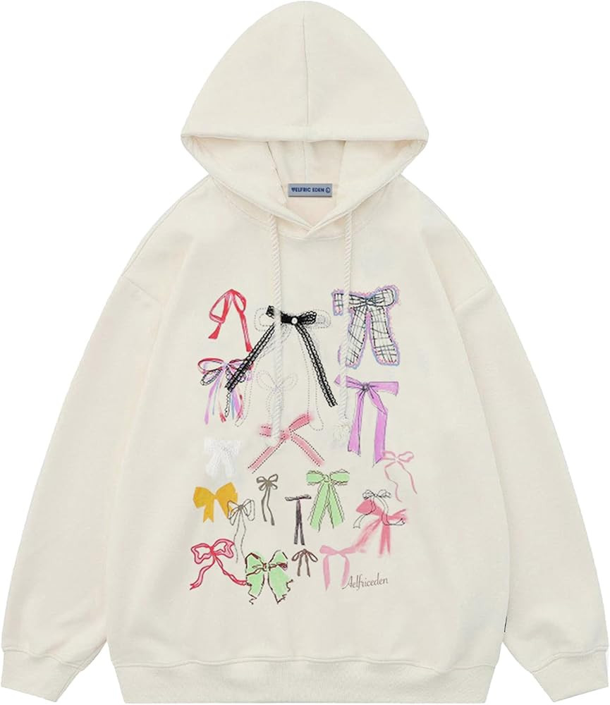 Aelfric Eden Bow Hoodie for Womens Oversized Graphic Hoodies Fleece Pullover Sweatshirts Fall Clo... | Amazon (US)