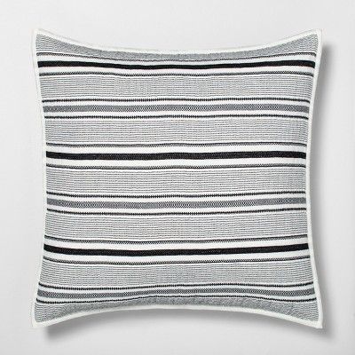 Textured Stripe Pillow Sham Railroad Gray - Hearth & Hand™ with Magnolia | Target