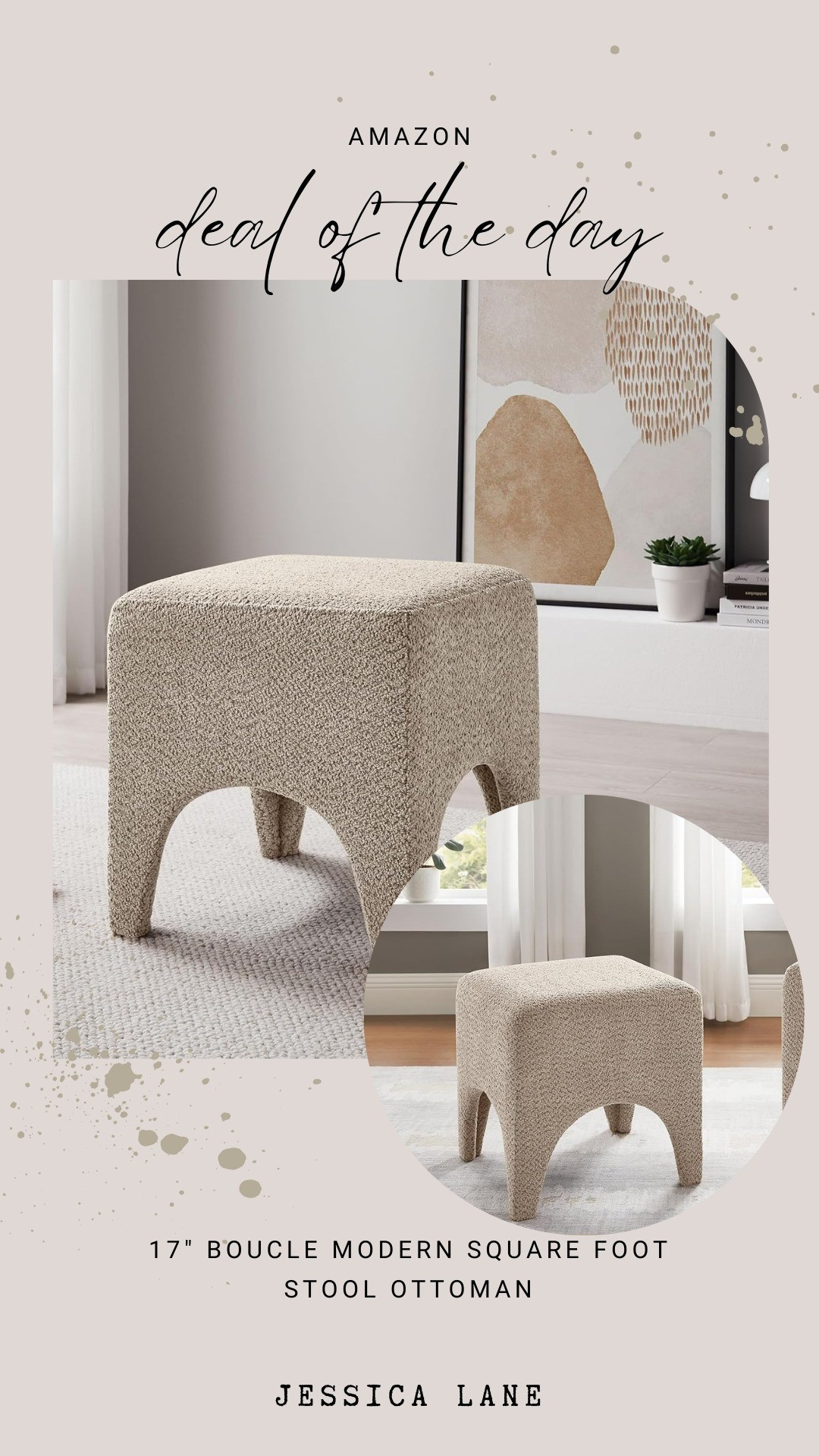 Soft texture meets modern form with this square boucle ottoman foot stool for a cozy, elevated finish#modernhome #cozydecor #neutralstyle

#LTKHome #LTKSaleAlert