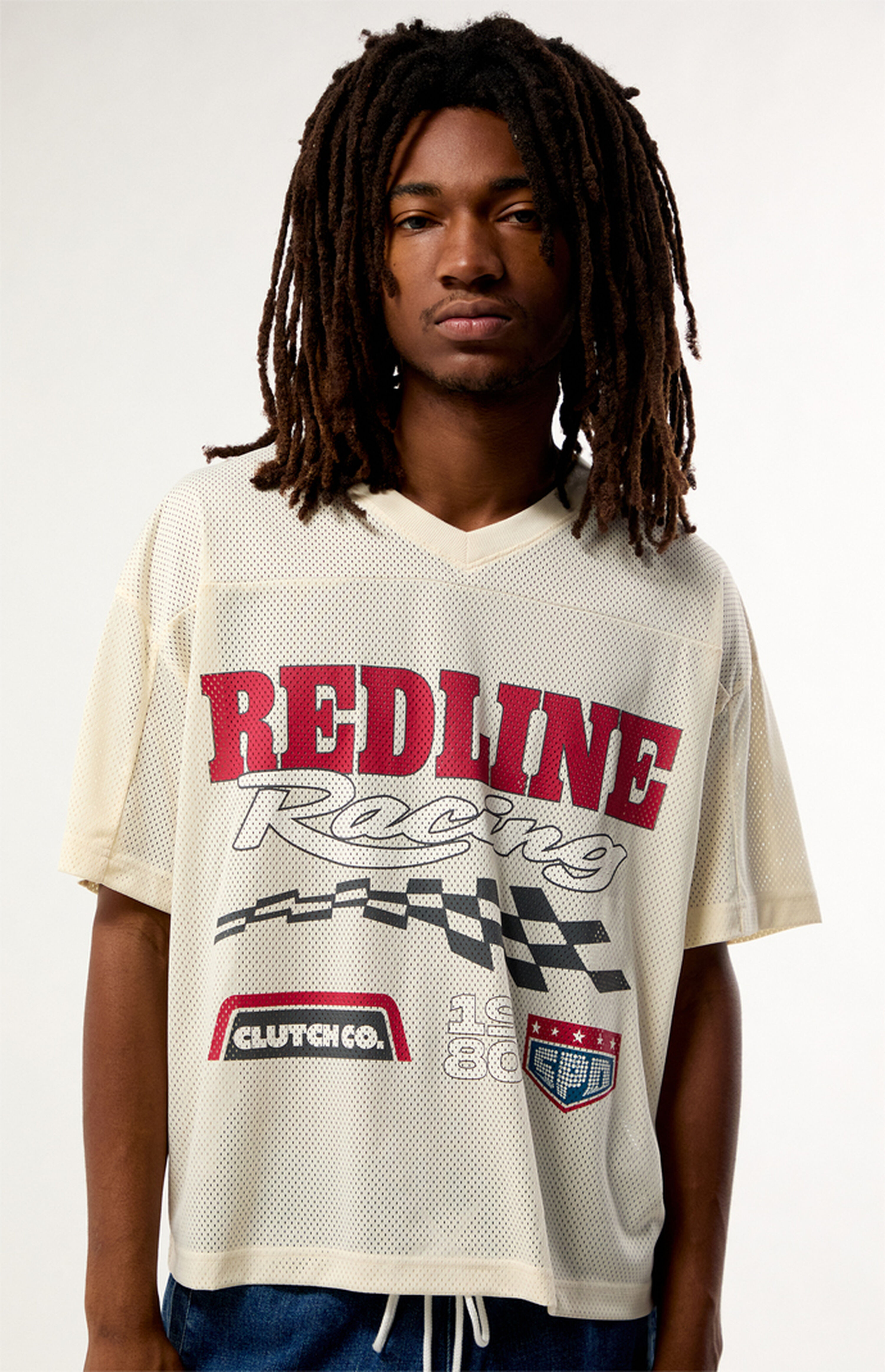 Pacsun Redline Racing Mesh Short Sleeve Jersey | PacSun