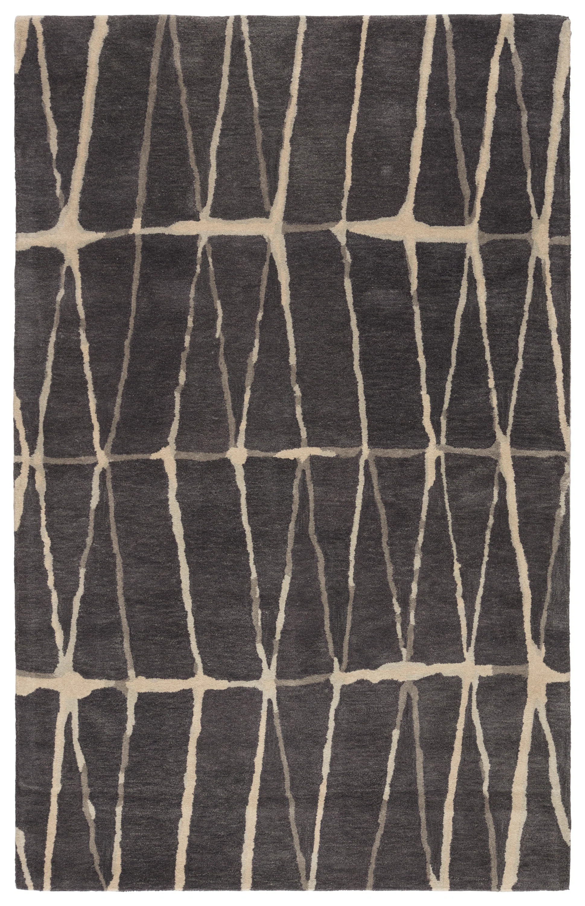 Turin Hand Tufted Wool Geometric Area Rug in Gray | Perigold