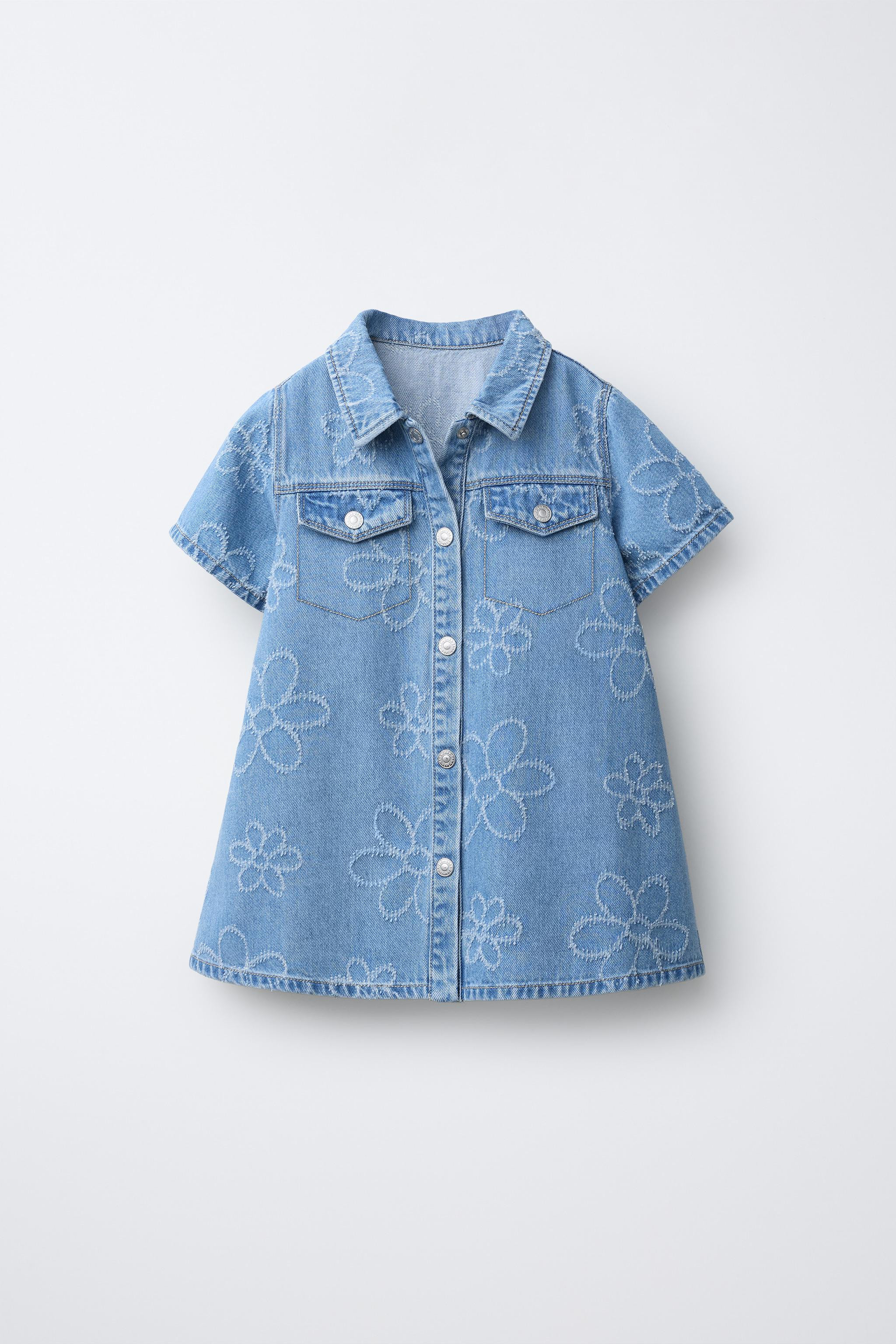 FLORAL DENIM DRESS | Zara US