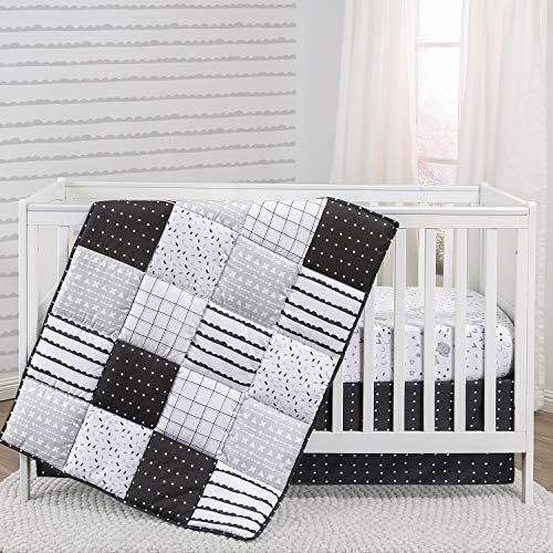 The Peanutshell Black and White Crib Bedding Set for Baby Boys or Girls | 3 Piece Nursery Set | Crib | Amazon (US)