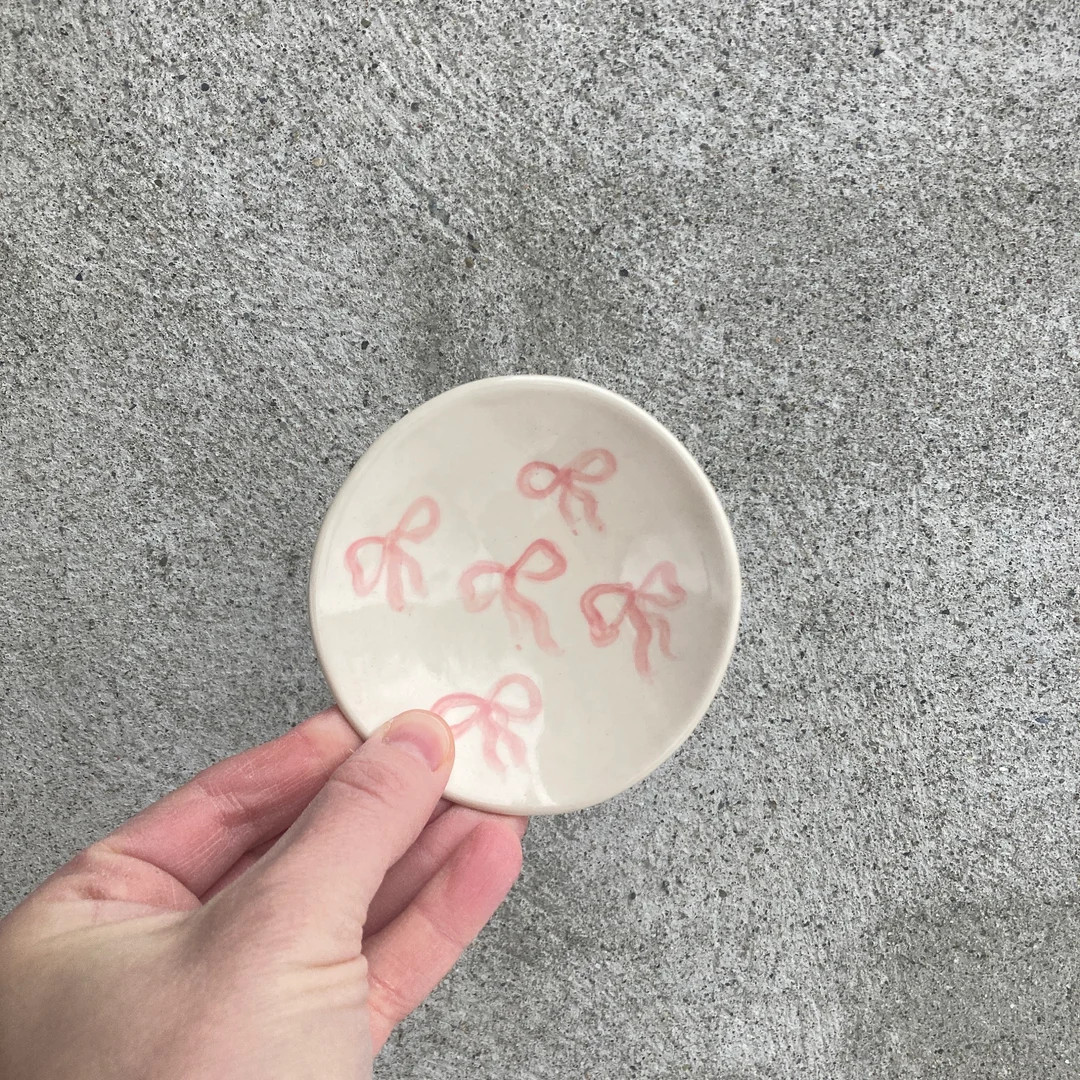 Ceramic bow plate / ring dish / trinket dish - ready to ship | Etsy (US)