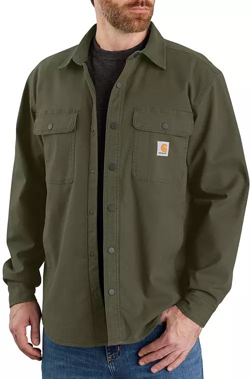Carhartt Men's Canvas Fleece Lined Shirt Jacket | Dick's Sporting Goods