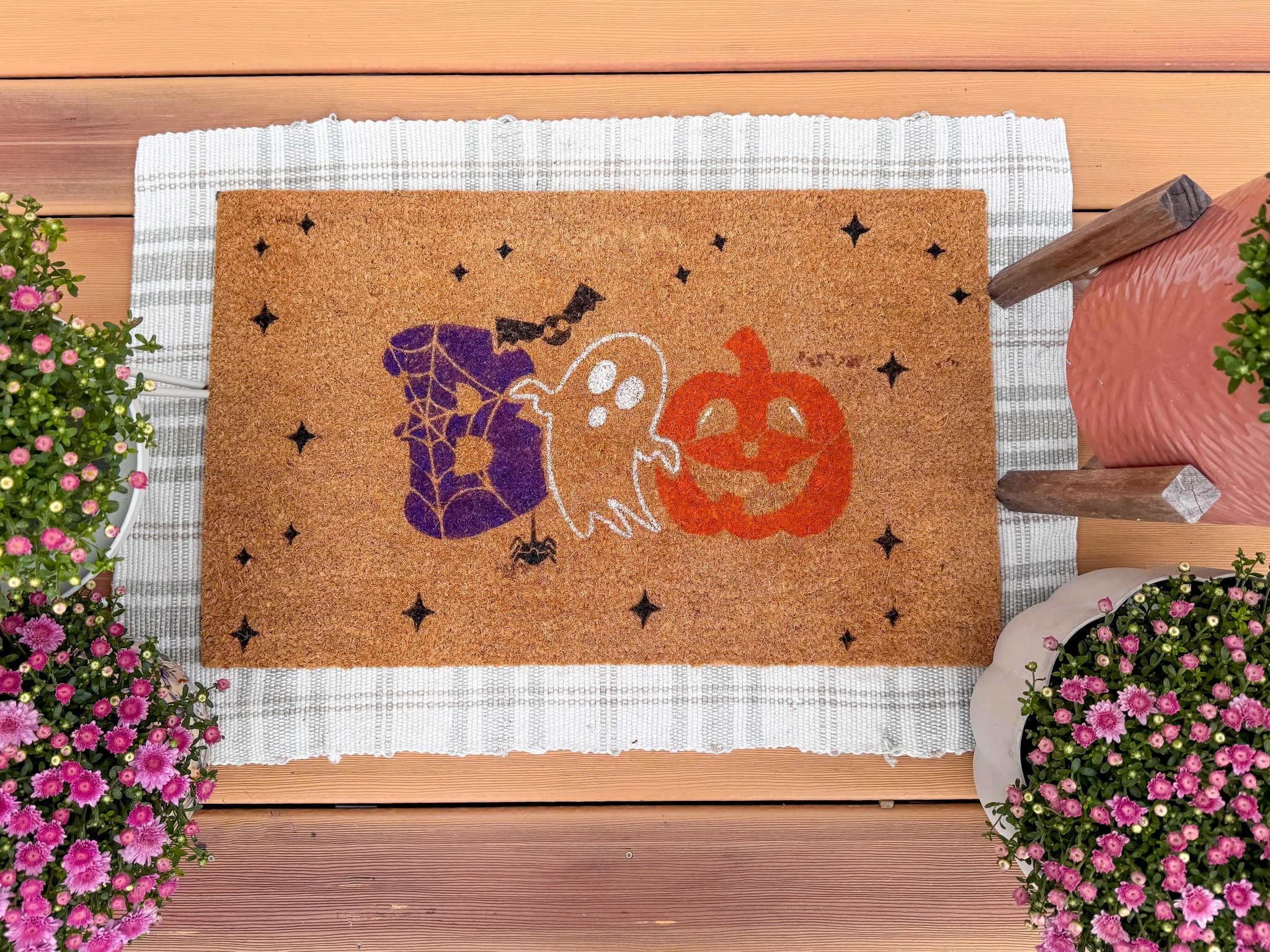 DIY doormat! Highly recommend getting friends together for a crafty night! So much fun 🤩 

#LTKSeasonal #LTKHome #LTKHalloween