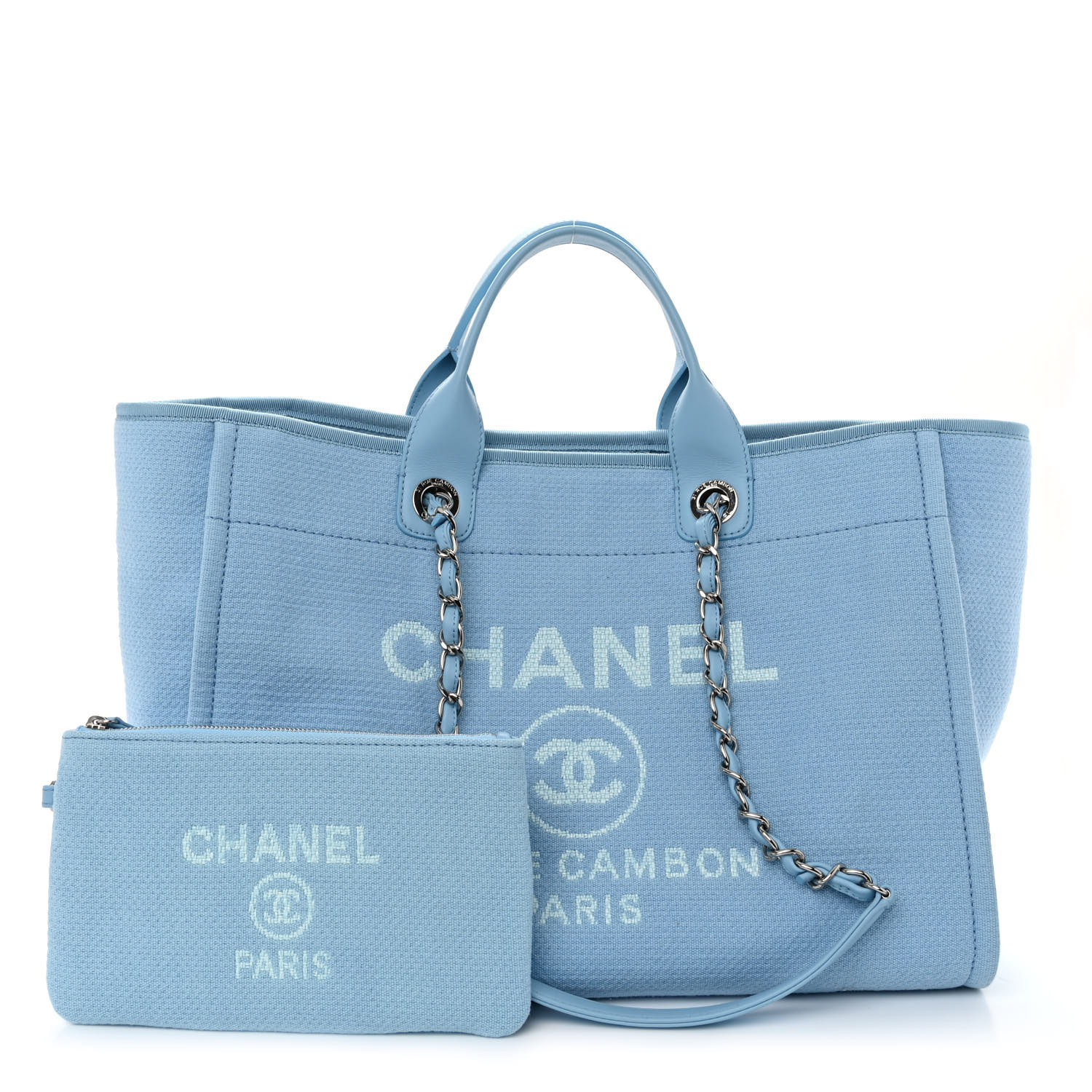 Mixed Fibers Medium Deauville Tote Light Blue | FASHIONPHILE (US)