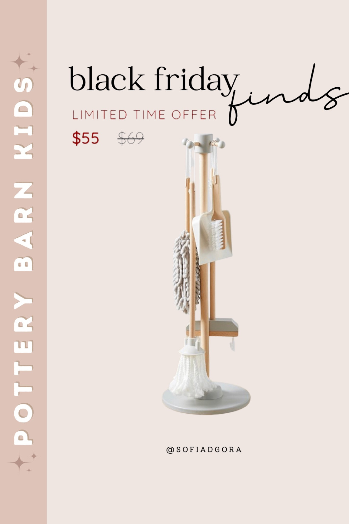 The wooden cleaning set on pottery barn kids is on sale right now! 🤍 this would make a great gift for your kids  

#LTKsalealert #LTKGiftGuide #LTKCyberweek