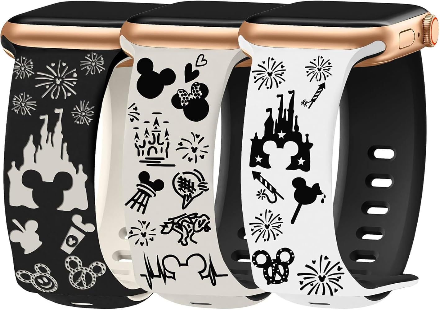 3 Pack Cartoon Engraved Bands for Apple Watch Band 38mm 40mm 41mm 42mm 44mm 45mm 46mm 49mm Women,... | Amazon (US)
