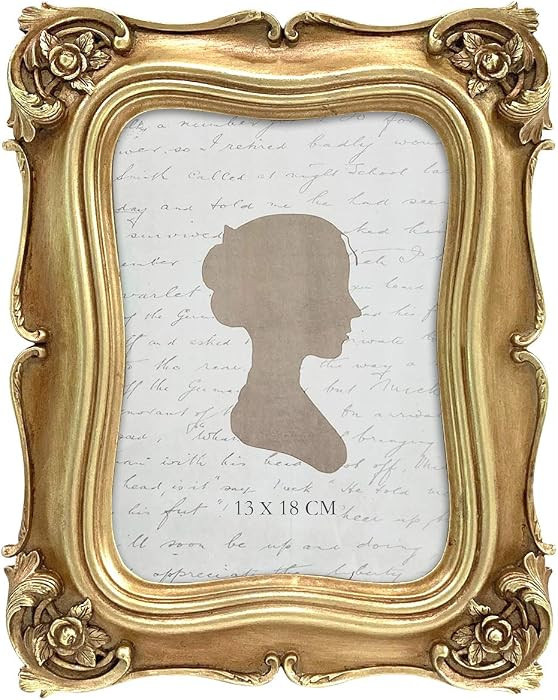 Sunlit Vintage Picture Frame 5x7 Inch, Luxury Antique Photo Frames with Glass Front, Photo Displa... | Amazon (US)